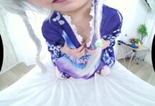 Thick and Busty Mika Arimura Pleasures Her Fuzzy Pussy